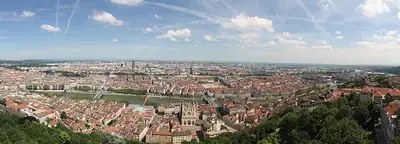 Panorama van Lyon, gezien vanaf de basiliek van Fourvière