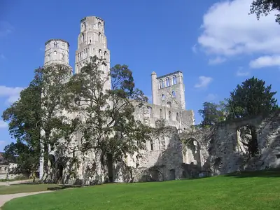 The ruins of Jumièges Abbey