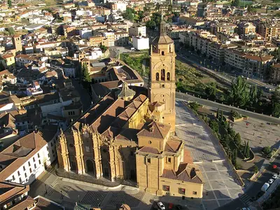Die Kathedrale von Guadix von oben