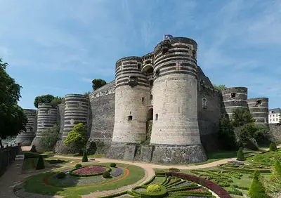 Het kasteel van Angers van zuidelijke zijde