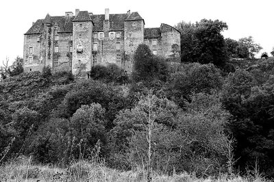 The south front of the Château de Boussac above the Petite Creuse