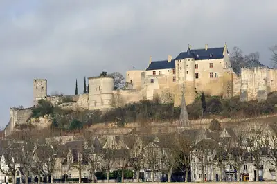 Het kasteel van Chinon gezien vanaf de Vienne