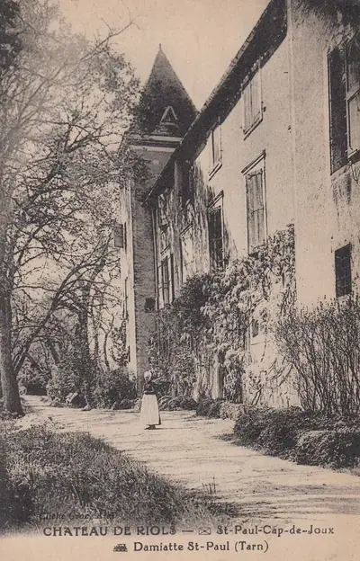 Ancienne carte postale du château de Riols à Teyssode