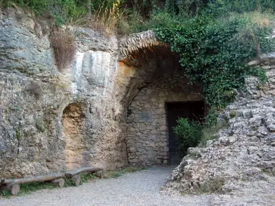 The entrance area of the Toll caves near Moià