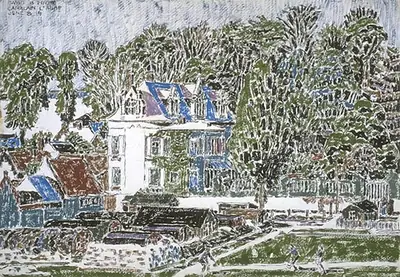 Un tableau de David Milne du quartier général du Corps canadien au château de Camblain-l’Abbé