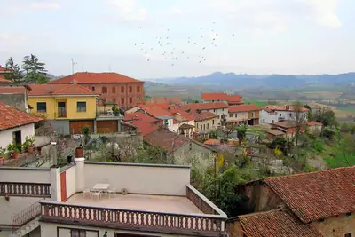The village and hills of Gabiano in the Lower Monferrato