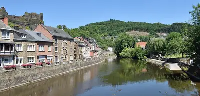 The Ourthe river upstream at La Roche-en-Ardenne