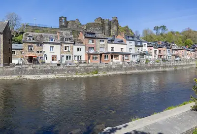 The feudal castle of La Roche-en-Ardenne above the Ourthe