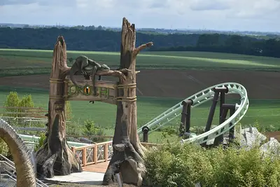 The Orochi roller coaster at the Parc du Bocasse