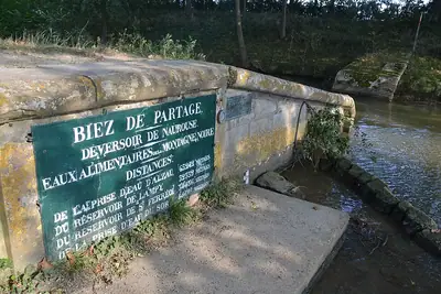 The water divide at Naurouze on the Canal du Midi