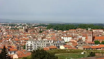 Perpignan vue depuis le palais des rois de Majorque