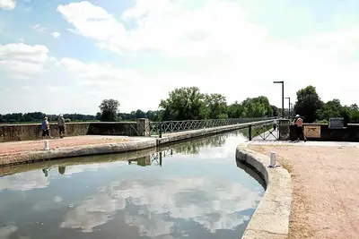 The canal bridge of Digoin over the Loire