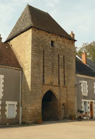The Porte du Marché, the fortified gate of Sainte-Sévère-sur-Indre