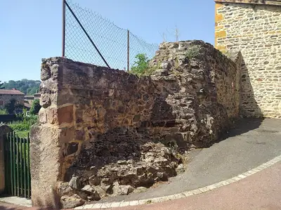 De resten van de abdijkerk Saint-Martin in Savigny