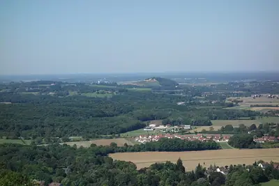 View of Château-Chalon and the vineyards
